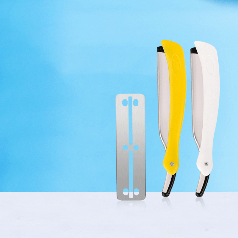 Portable Foldable Beard Eyebrows Trimming 77 Blade Straight Razor