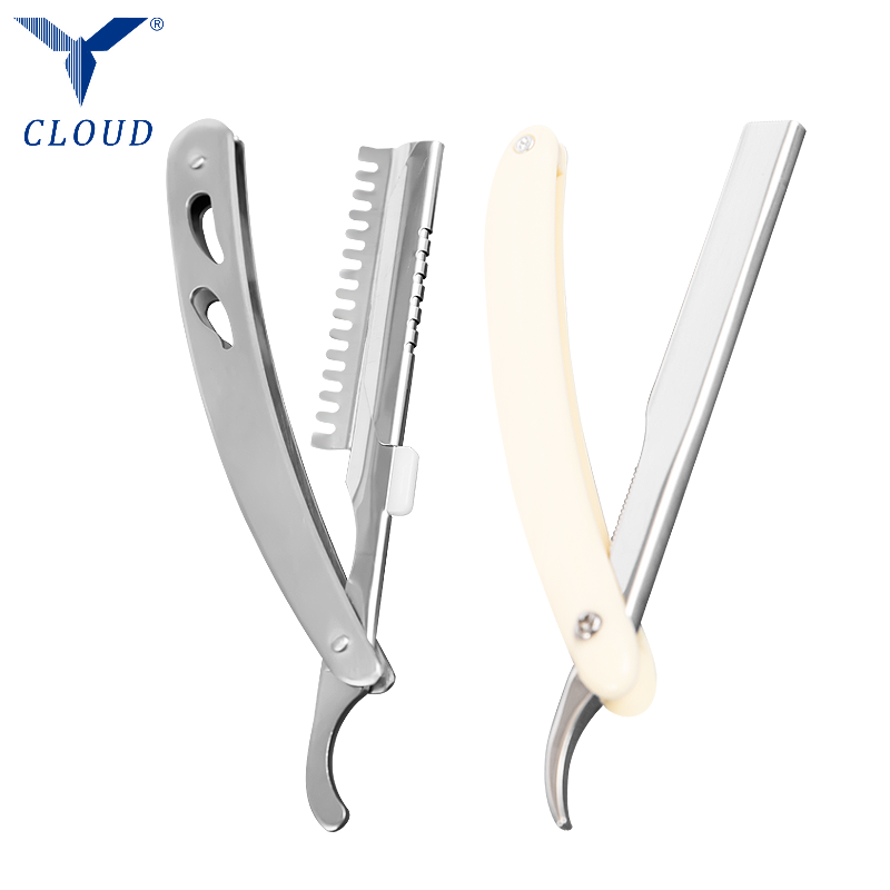 Durable Stainless Steel Corrugated Straight Razor Handle