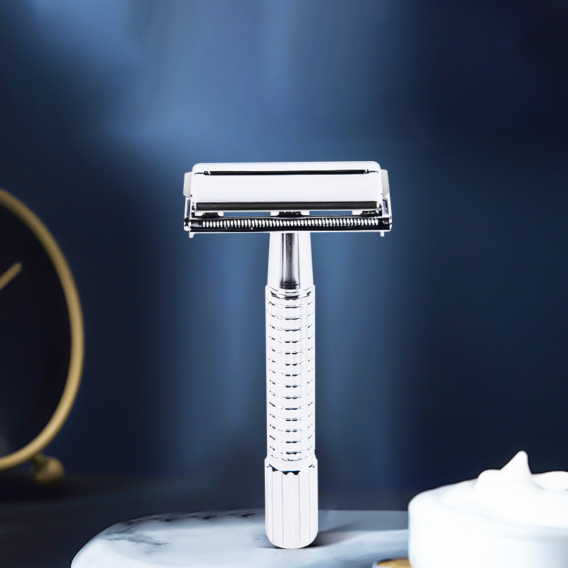 74 Stainless Steel Double Edge Twist Open T-Shaped Manual Razor