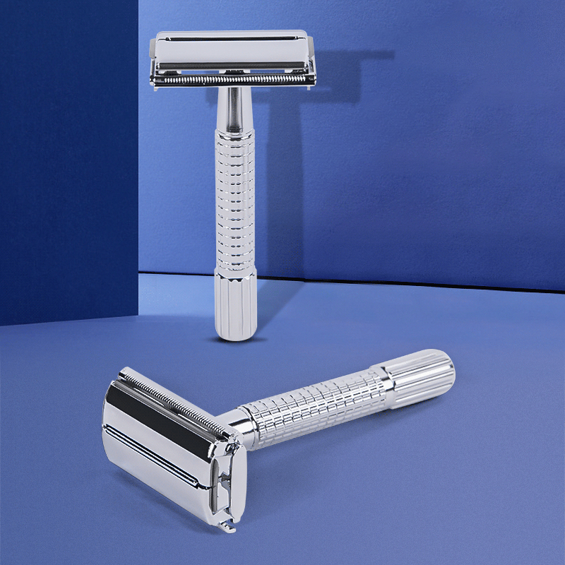 74 Stainless Steel Double Edge Twist Open T-Shaped Manual Razor