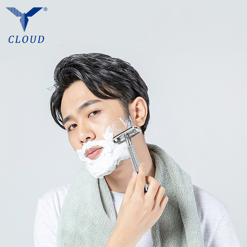 74 Stainless Steel Double Edge Twist Open T-Shaped Manual Razor