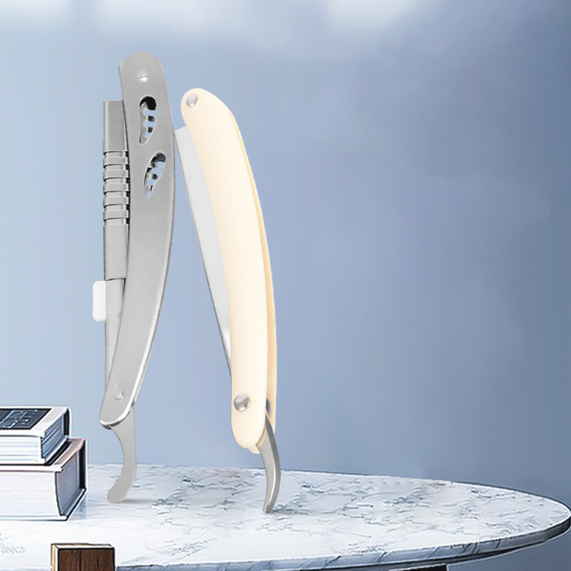 Durable Stainless Steel Corrugated Straight Razor Handle