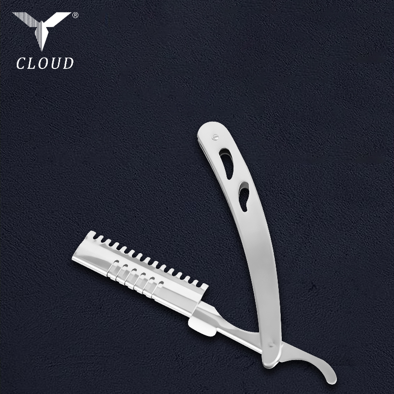 Durable Stainless Steel Corrugated Straight Razor Handle