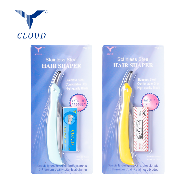 Comfortable Grip Stainless Steel Hair Shaper 77 Blade Razor Set