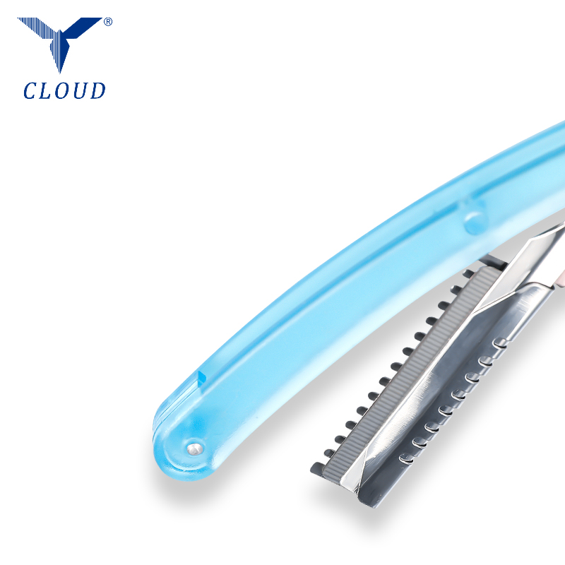 Colorful Corrugated Straight Razor Rotating Handle