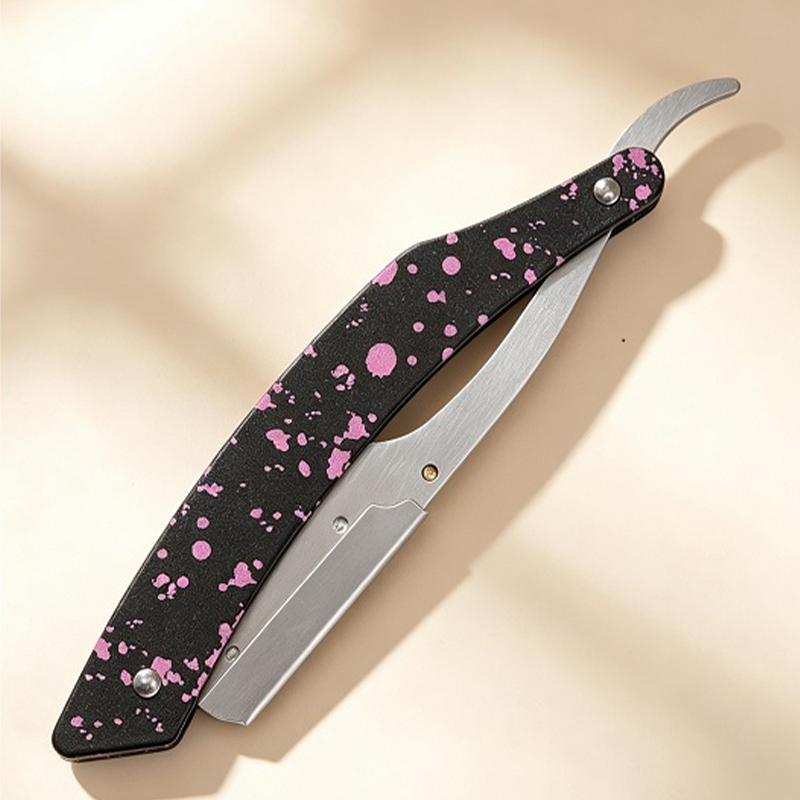 HE-10911 Lightweight Stainless Steel Straight Razor Holder with Painted Textured Finish