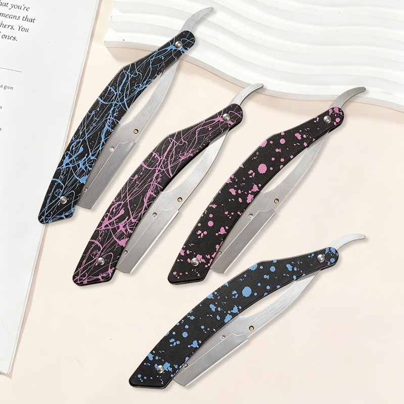 HE-10911 Lightweight Stainless Steel Straight Razor Holder with Painted Textured Finish