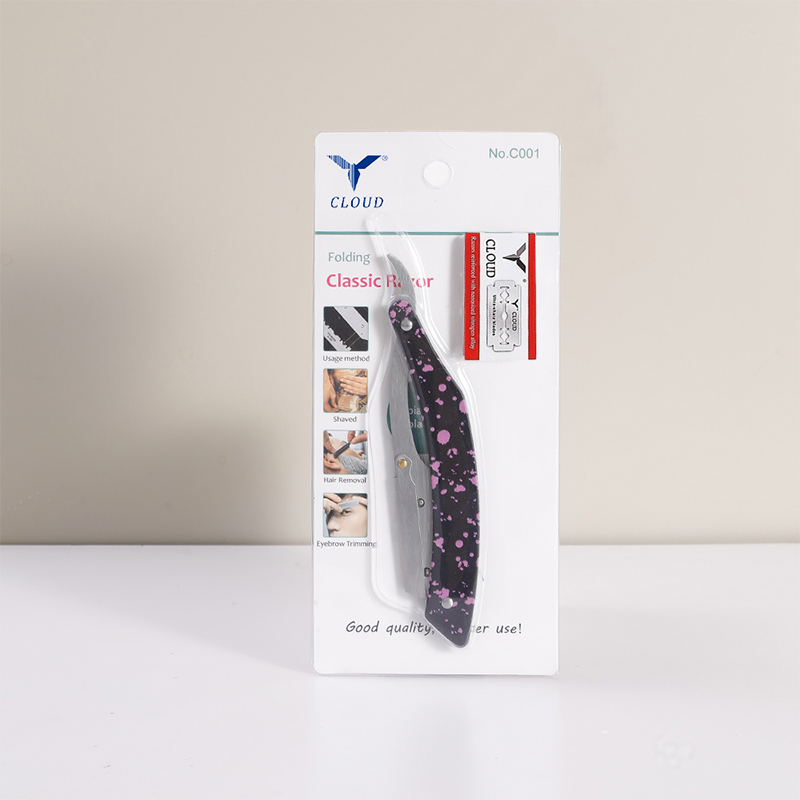 HE-10911 Lightweight Stainless Steel Straight Razor Holder with Painted Textured Finish