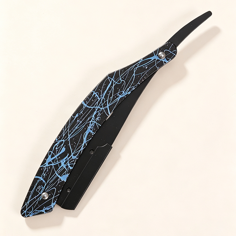 HE-10942 Stainless Steel Matte Graffiti Art Razor Holder