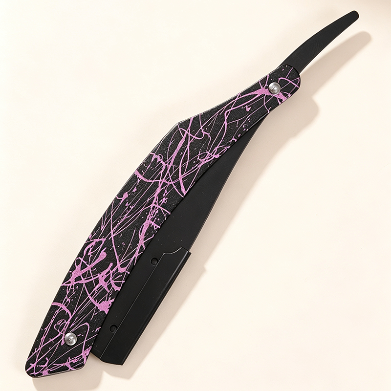 HE-10942 Stainless Steel Matte Graffiti Art Razor Holder