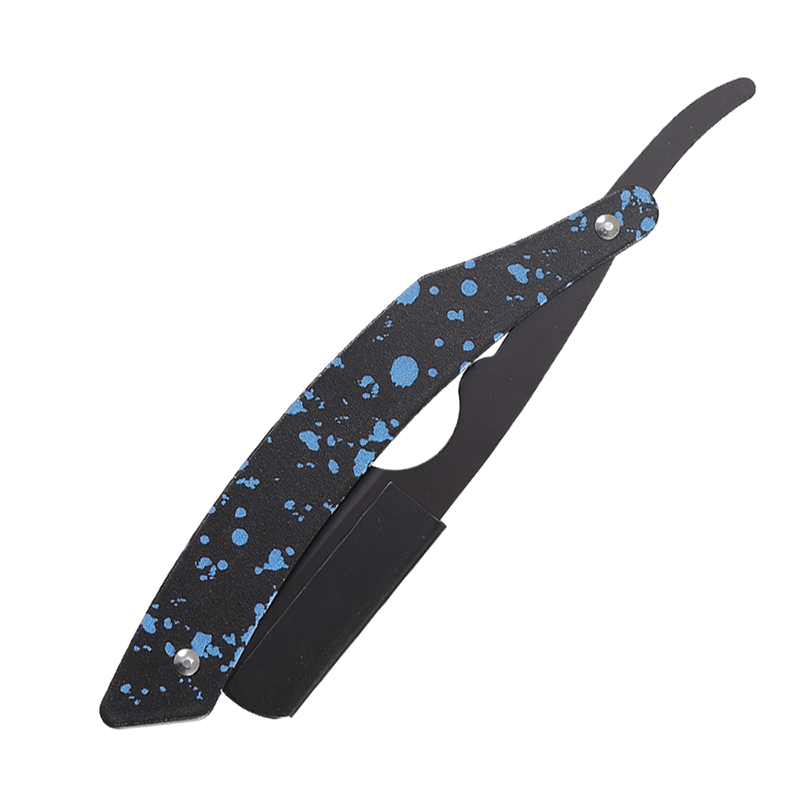 HE-10952 Heavy-Duty Stainless Steel Trendy Splatter Pattern Razor Holder