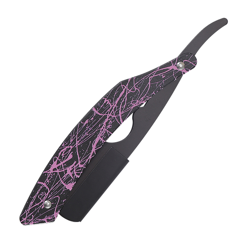 HE-10952 Heavy-Duty Stainless Steel Trendy Splatter Pattern Razor Holder
