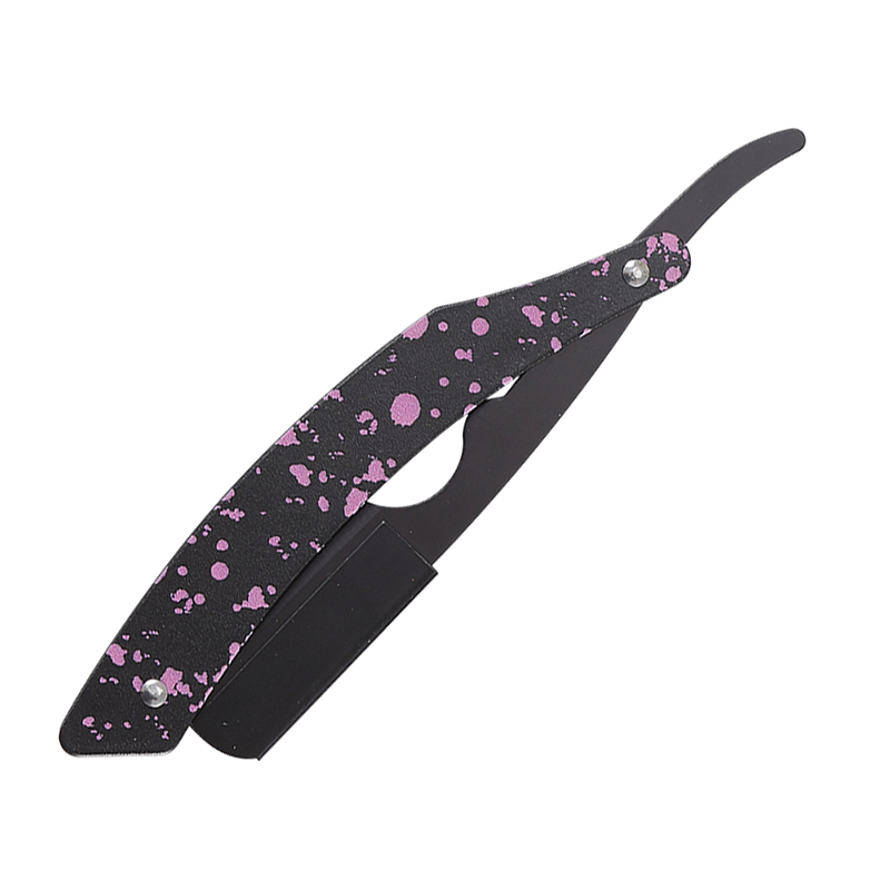 HE-10952 Heavy-Duty Stainless Steel Trendy Splatter Pattern Razor Holder
