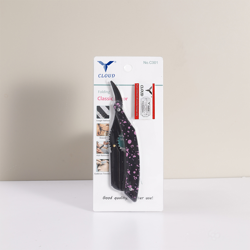 HE-10962 Black Matte Serrated Thinning Razor Holder