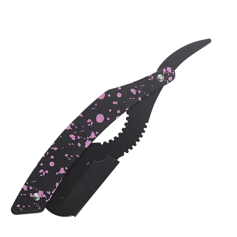 HE-10962 Black Matte Serrated Thinning Razor Holder
